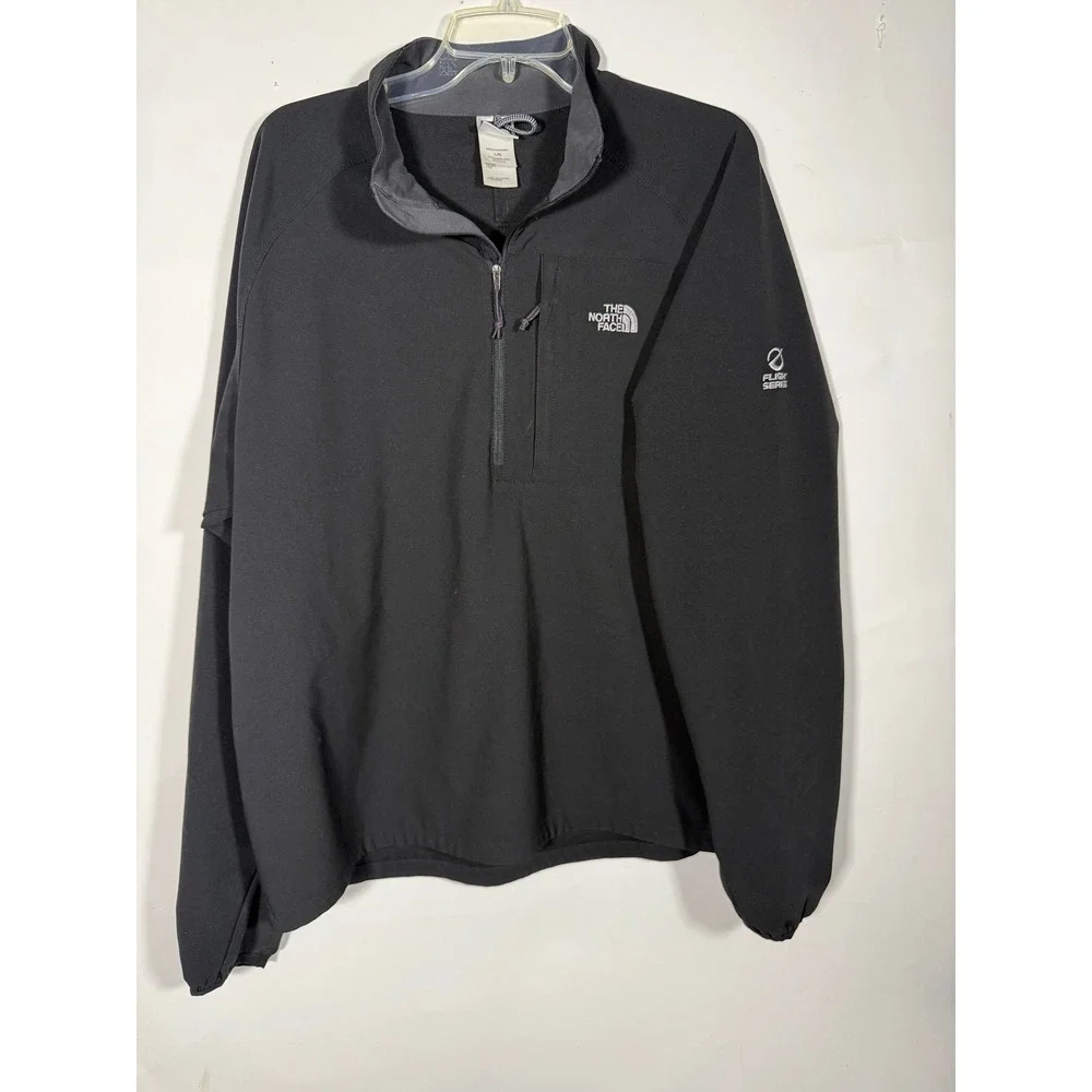 The North Face Flight Series Mens Black Quarter Zip Pullover Softshell Jacket L